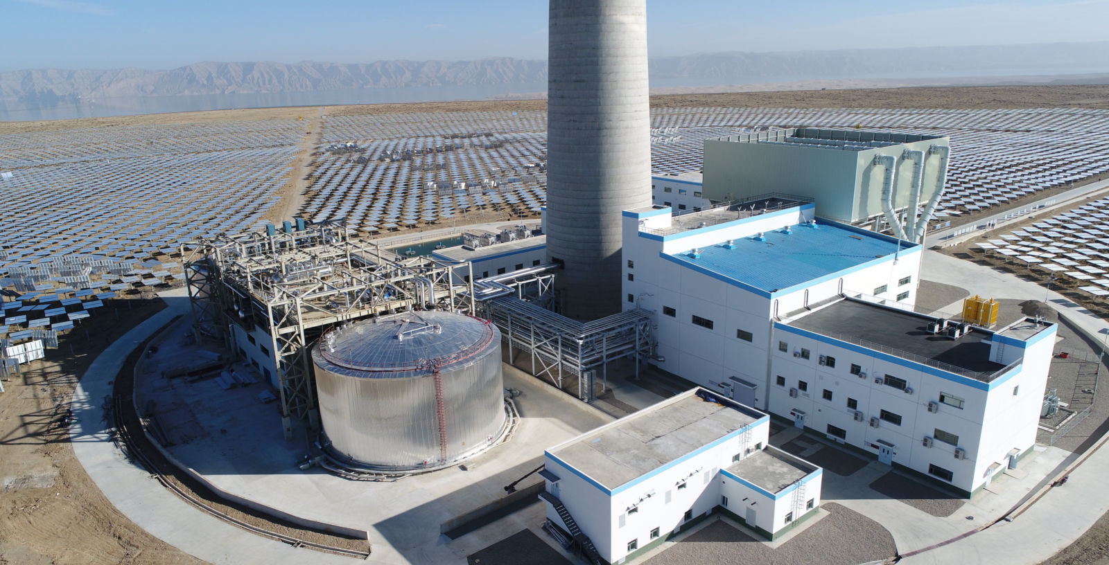 CSP_ Plants_Tower_Molten_Salts_Thermal Storage System_Gonghe_China_IDOM_00