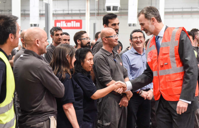 King Felipe VI visited Pikolin’s new facility in Saragossa