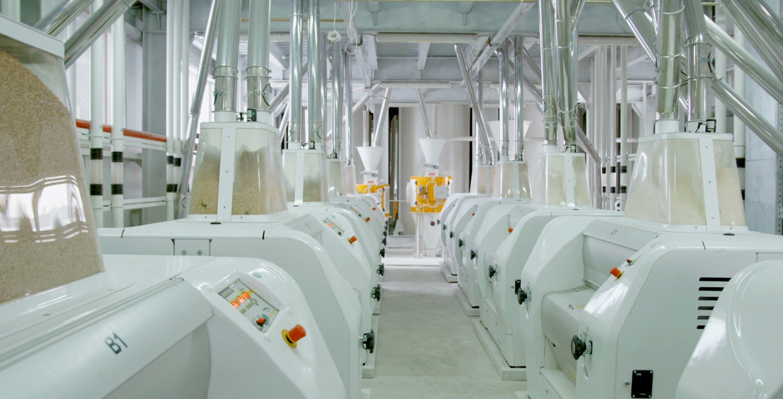 Electrical mill machinery for wheat flour production