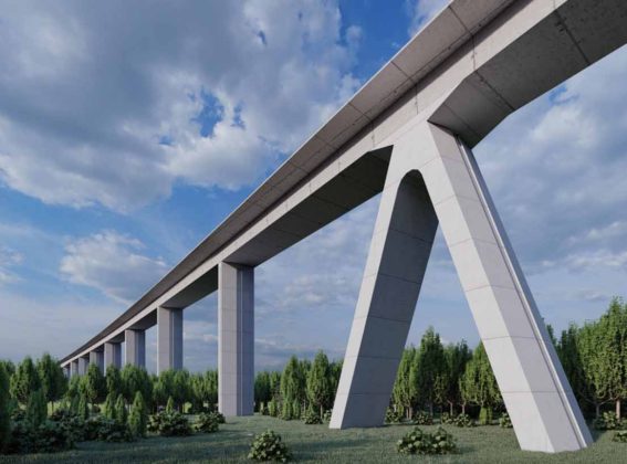 Diseño del puente ferroviario más largo de los Países Bálticos