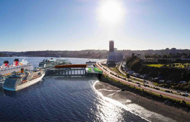 The future Puerto Montt Cruise Terminal is progressing well