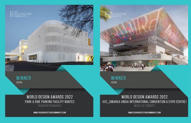 Recognized with four awards for Architecture at the World Design Awards